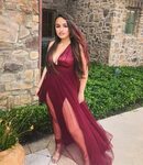 Jazz Jennings in a Burgundy Dress - The Hollywood Gossip Cel